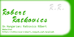 robert ratkovics business card